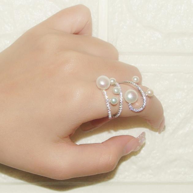 S925 Sterling Silver Ring With Freshwater