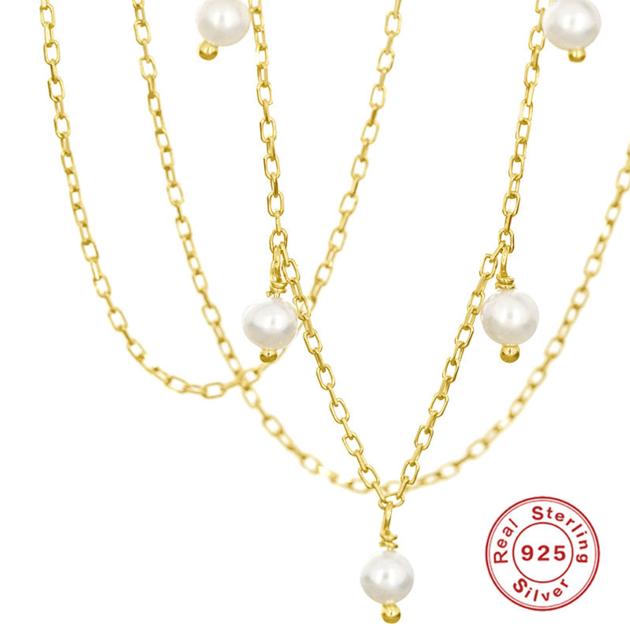 S925 Sterling Silver Design Imitation Pearl