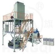 Three-layer co-extruding film blowing machine unit for polyolefin of heat shrink film