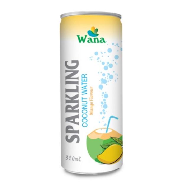 320ml Canned Sparkling Coconut Water with Mango