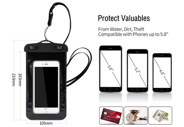 PVC Waterproof Cell Phone Bag Mobile