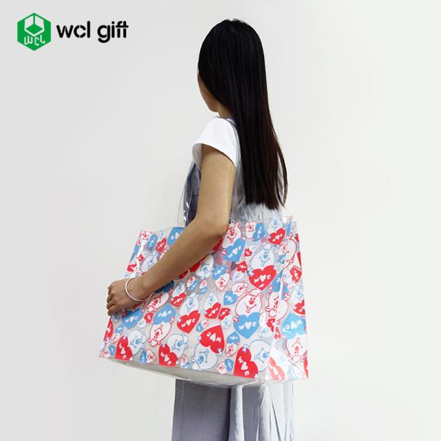 Reusable PVC tote bag beach shopping bag