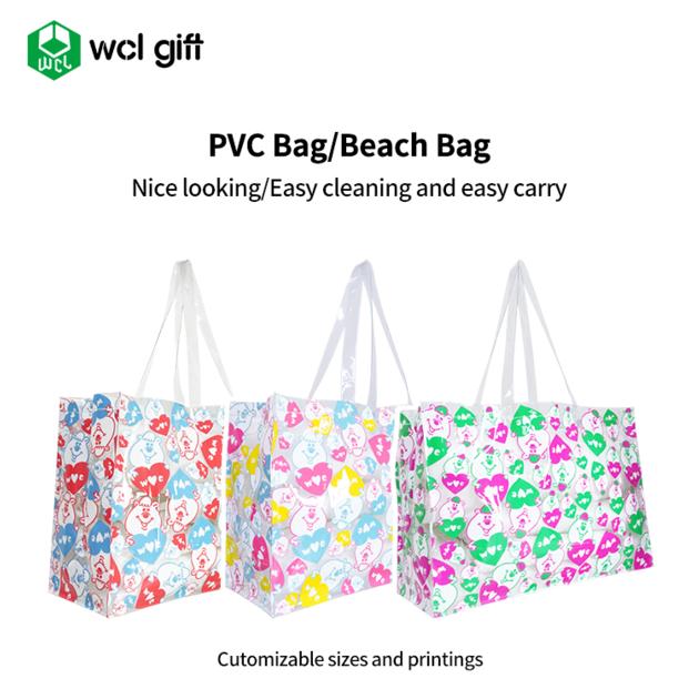 Reusable PVC Tote Bag Beach Shopping