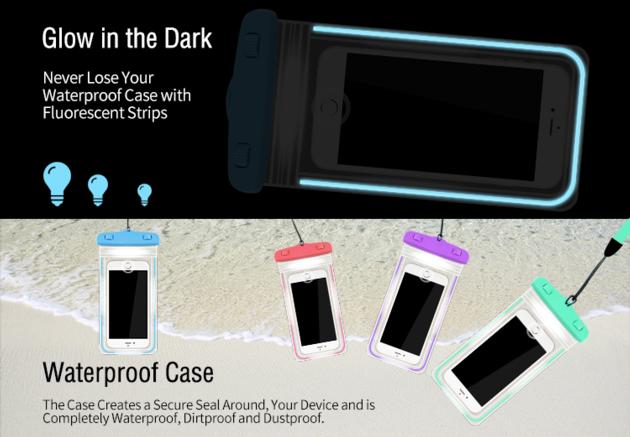 Glow In Dark IPX8 Waterproof Mobile