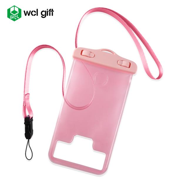 Fingerprint unlock waterproof cell phone bag PVC mobile pouch 