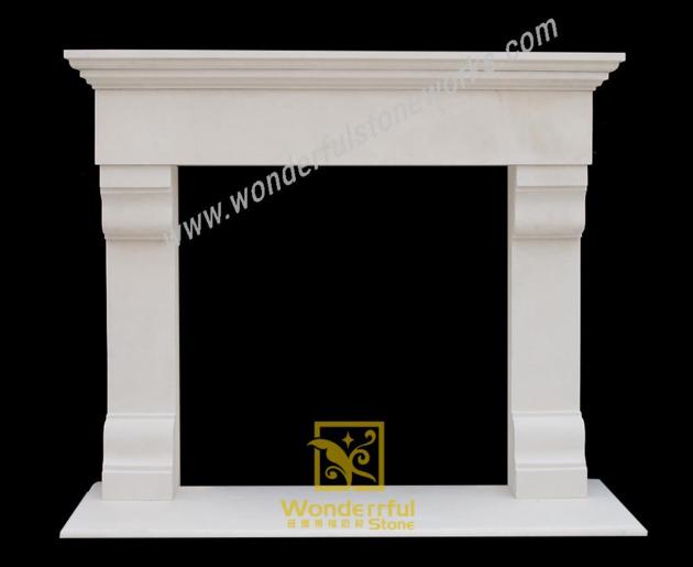 Hand Carved Stone Fireplace Mantel Antique