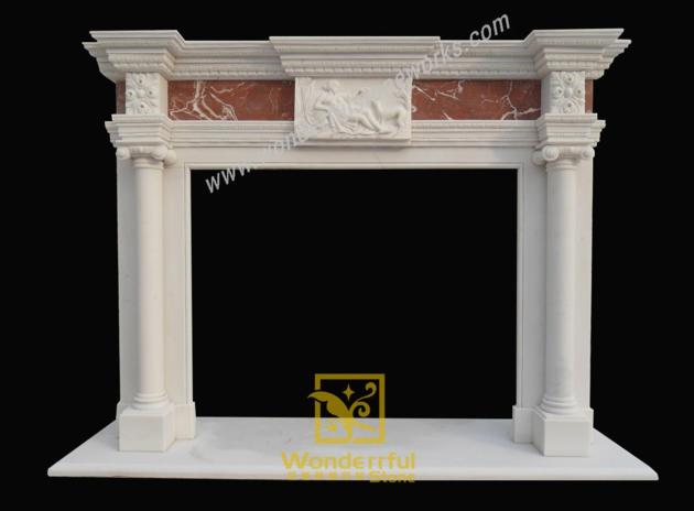 hand carved stone fireplace mantel antique fireplace western style 