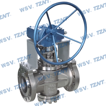 Double gland zirconium plug valve