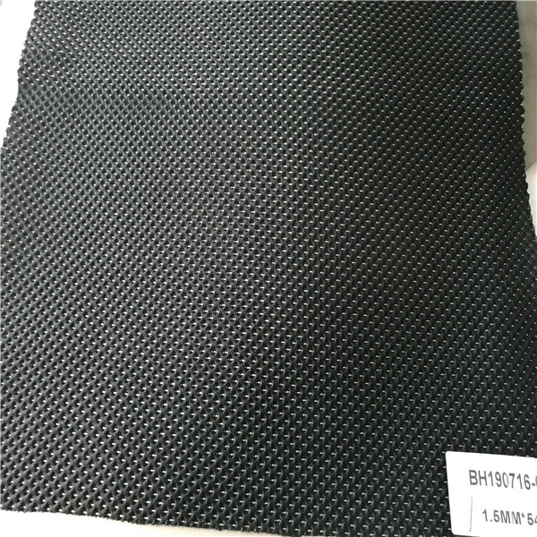 BH190716-08 Black Fabric Textile with Mesh 1.5mm*54"