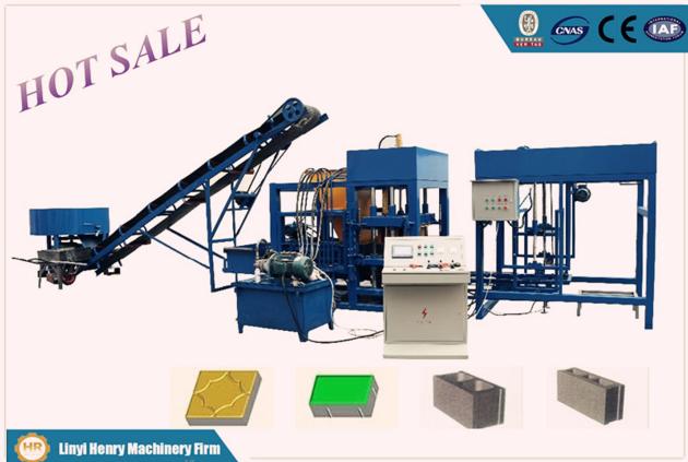 QT4-20 automatic concrete hollow block machine in construction