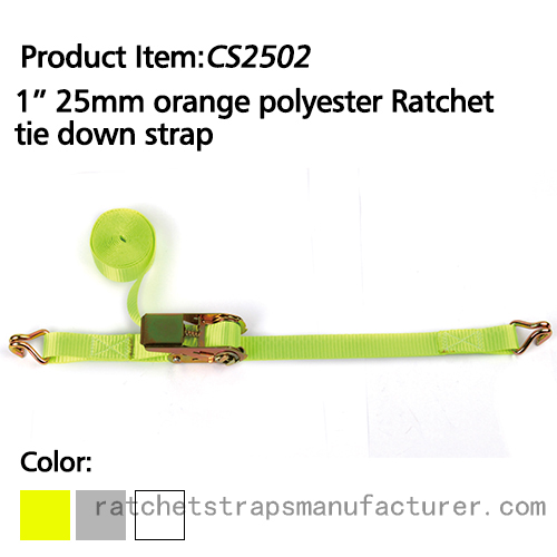 WDCS010102 1* 25mm Orange Ratchet straps for cargo control