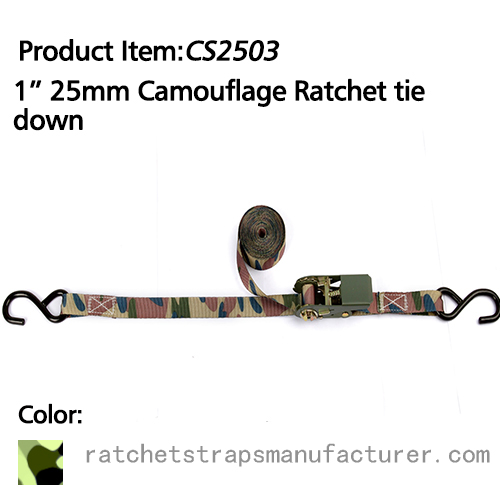 WDCS010103 1 *25mm Camouflage Ratchet tie down