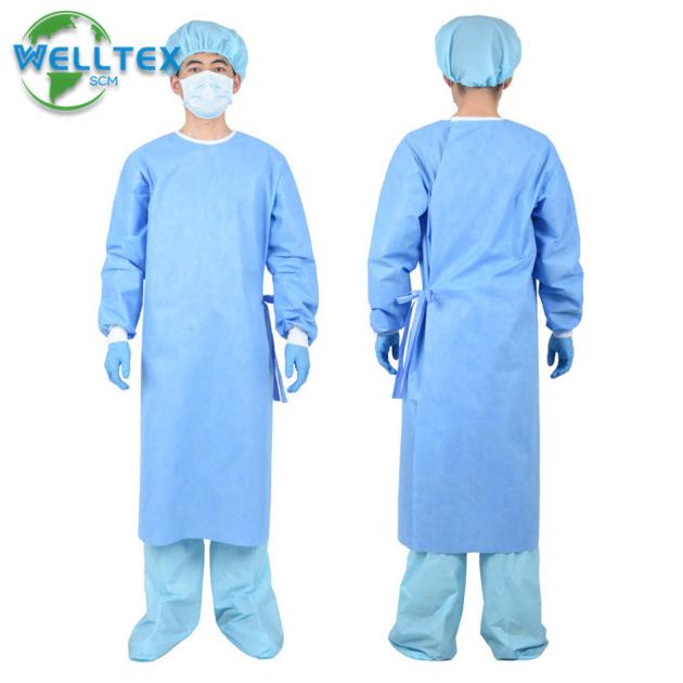 Customized embroidery, Disposable Surgical Gown, disposable medical gown, disposable hospital gowns 