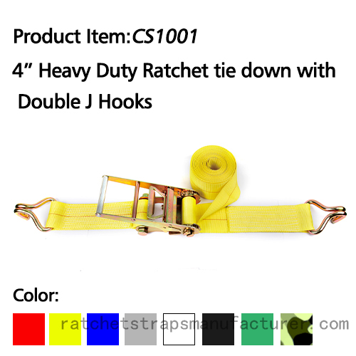 WDCS041001 4” 20000lbs heavy duty ratchet straps