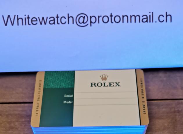 Buy Verkaufe Custom Rolex Warranty Card