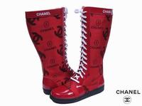 Chanel Womens Boots red