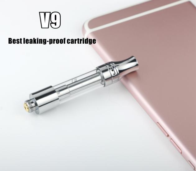 2019Best leaking proof V9 atomizer 510 ceramic coil CBD cartridge