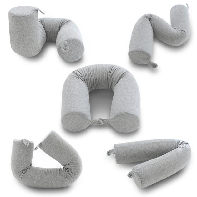 Memory Foam Roll Pillow Bendable Travel Pillow