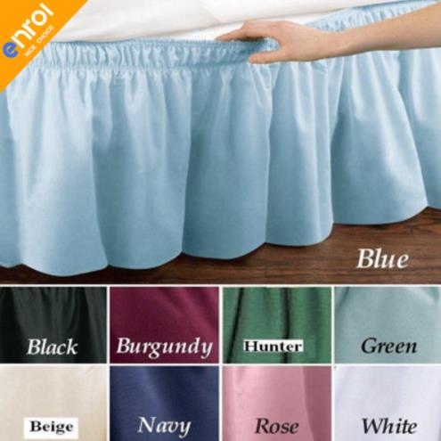 1/2pcs Bed Skirt Wrap Around Elastic Bed Skirt Without Bed Surface Twin /Full/ Queen/ King Size 38cm