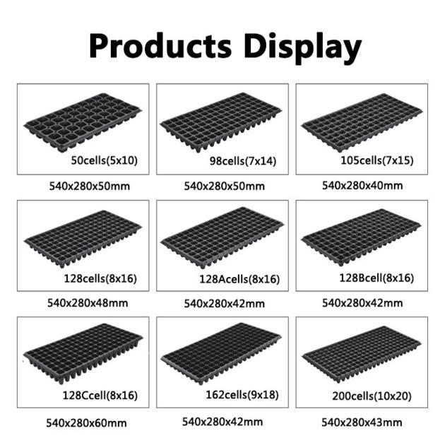 Cheap 50 98 105 128 162 200cell seed starter trays wholesale
