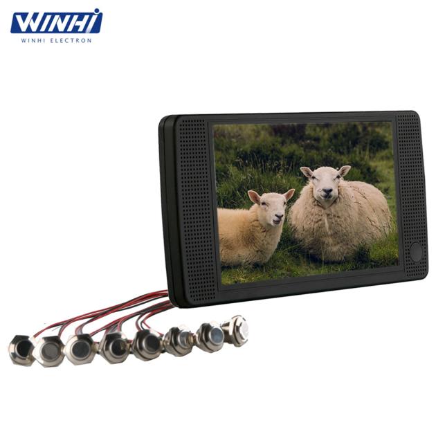 7inch HD plastic shell supermarket video player loop push button lcd mall advertising display