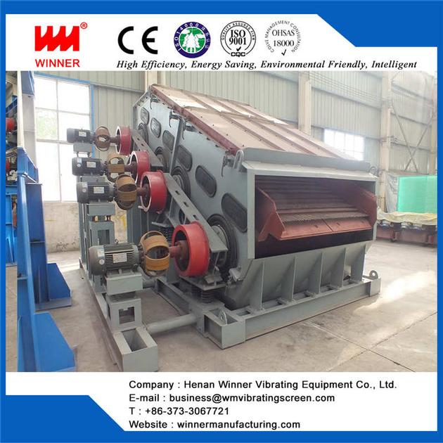 Double frequency vibrating screen machine