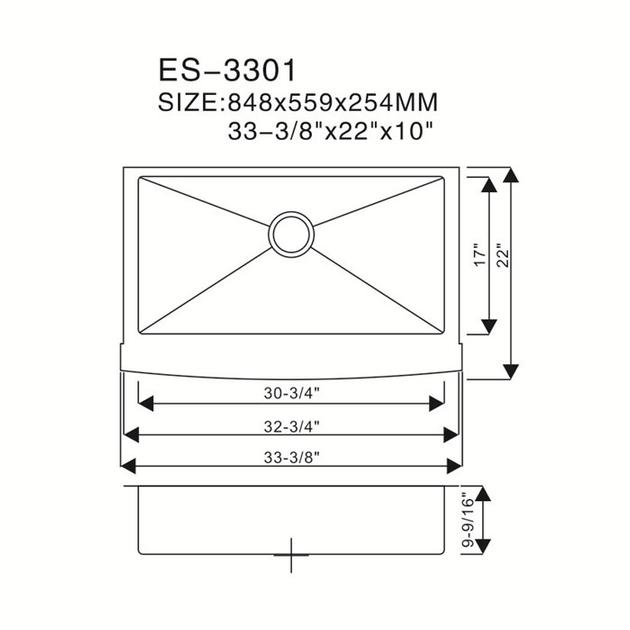 Stainless Steel Handmade ES 3301 Kitchen
