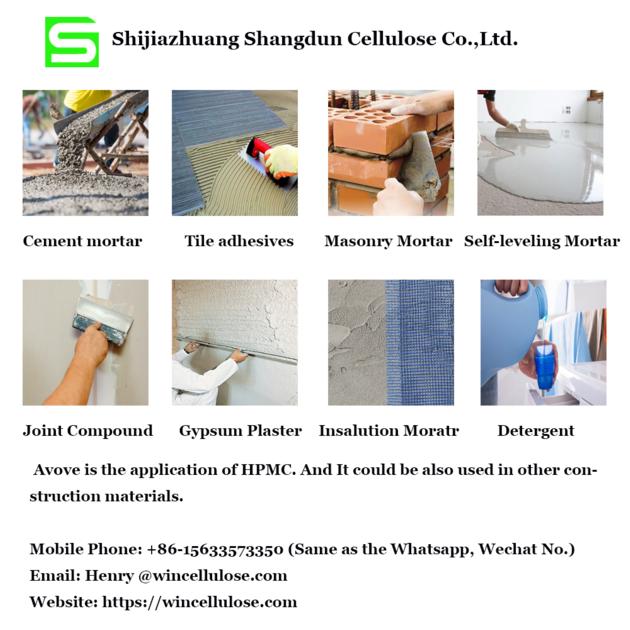HPMC Hydroxypropyl Methyl Cellulose Used In