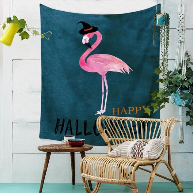 Flamingo Tapestry Tropical Home Decorative Door