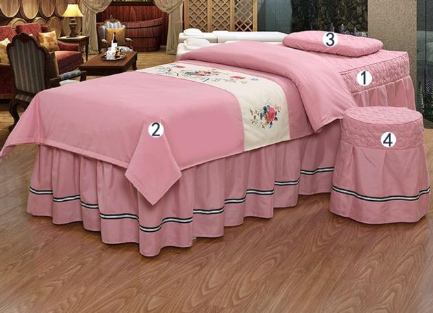 4pcs high quality beauty salon bedding set