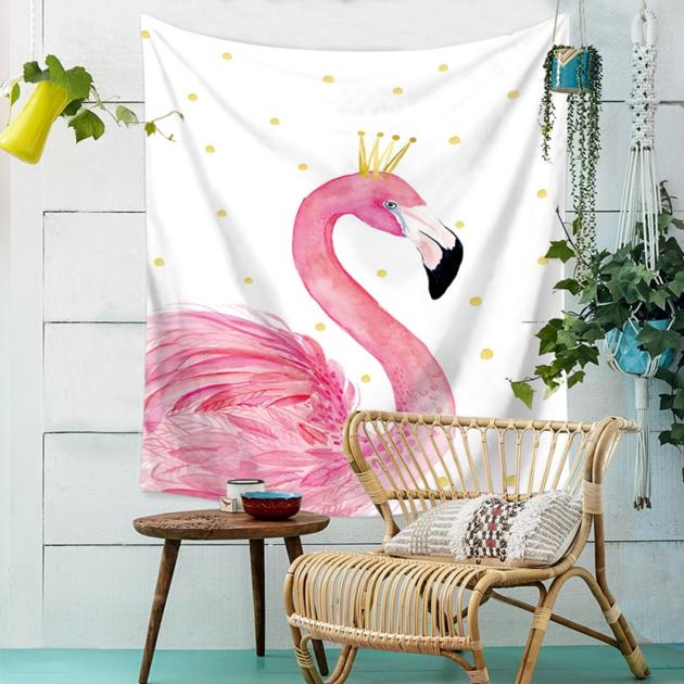 Flamingo Tapestry Tropical Home Decorative Door Curtain