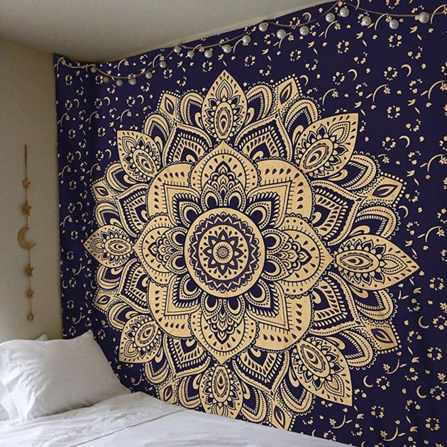 Mandala Polyester Tapestry Wall Hanging Carpet