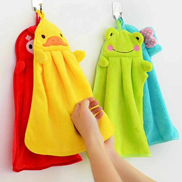 Cute Animal New Candy Colors Soft Coral Velvet Cartoon Animal Towel Can Be Hung Kitchen used