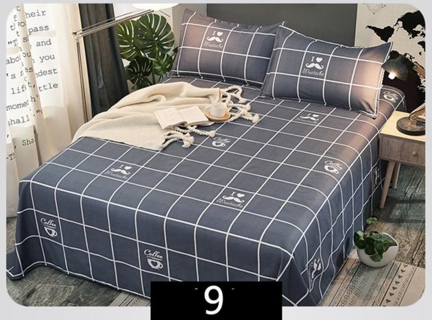 1pc 100% Cotton Printing Plaid Bedding Sheet Cheap Full King Size Single Double Bed Comfortable Fitt