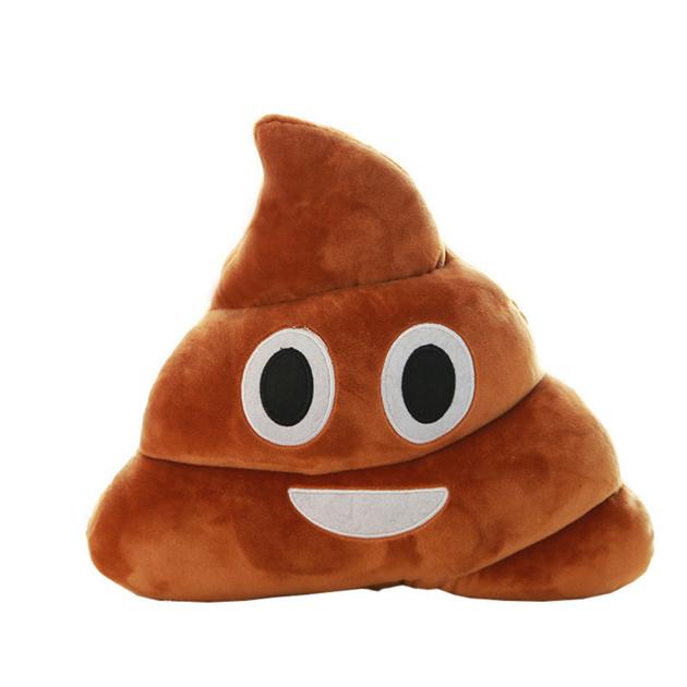 Brown Emoji Smiely Pillow Doll Plush Emoji Emoticon Cushion Poo Shape Pillow
