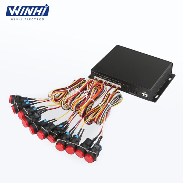 OEM/ODM digital meter 12 pcs push button smart tv box media player 12v flash video player