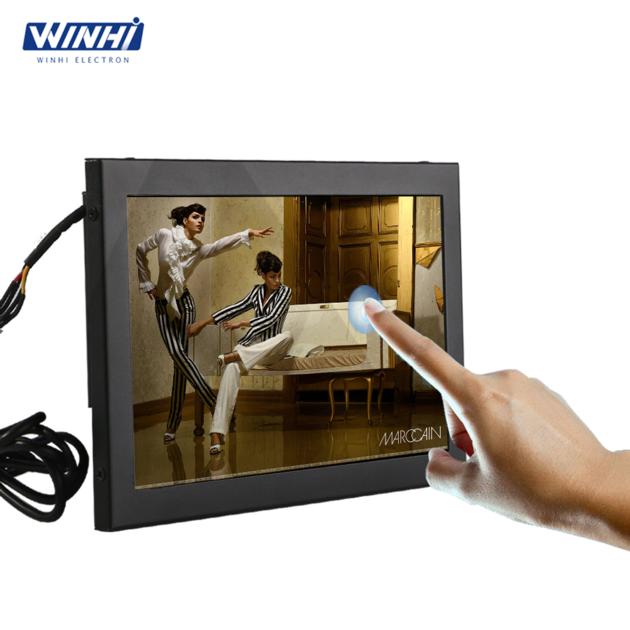 10.1inch resistive touchscreen metal case lcd monitor with HD port supermarket monitor