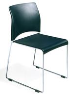  black plastic office chair-hcc32