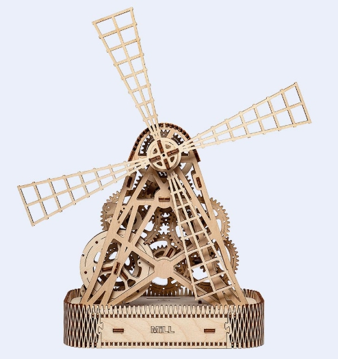 Mill 3D wooden model