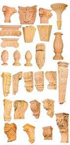 handcarved corbels and capitals