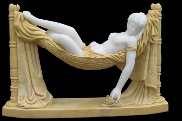 White Marble Handcarved Sculpture Western Style