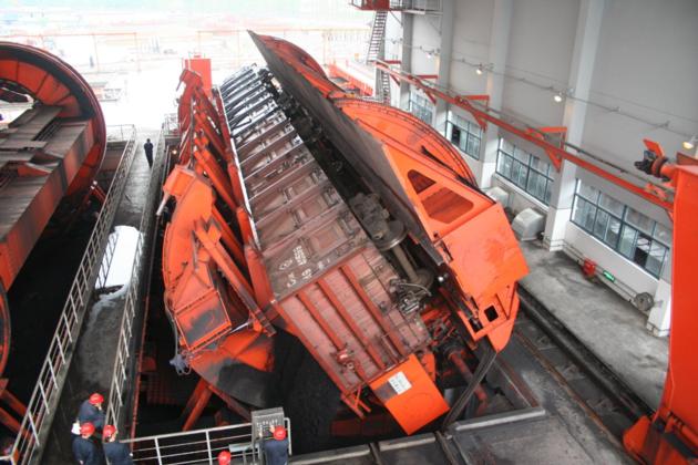 High quality large scale Wagon Tippler with side arm charger dust Suppression System