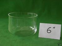 Crystal clear handle singing bowl 7 chakra set 6-10''