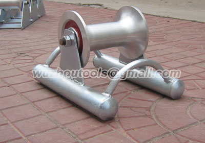 Cable Guides rolling,galvanized,Cable roller with ground plate