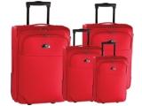 RED TROLLEY CASES SET
