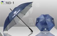 Hot Sale Automatic Open Straight Umbrella, Fiber Ribs, Promotional and Advertising Gift, Silver Coat