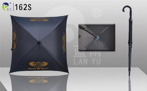 Square Unique Golf Umbrella, Strong Double Ribs, Special Gift for Promotional Events, Made in China