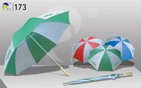 Safe Manual-open Golf Umbrella,Strong Double Rib,with Wooden Handle,Ideal for Promotional Event