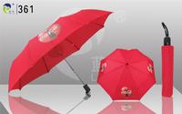 Semi-Auto Folding Umbrella for Promotional Gift, Fiber Ribs is Not Easy to Break & Not Easy rust