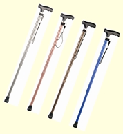 Telescopic two sections walking cane